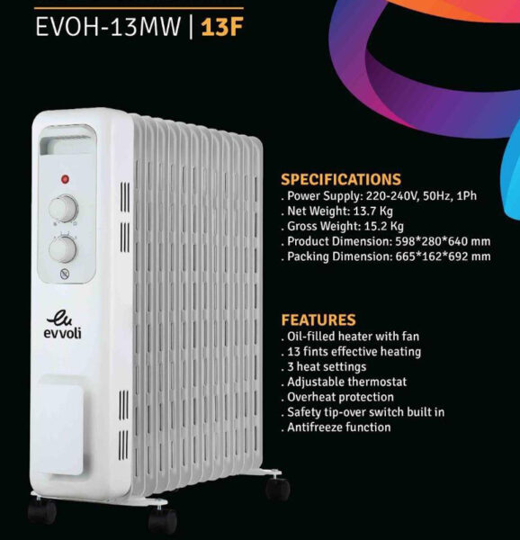 قیمت و خرید شوفاژ برقی ایوولی مدل EVOH_13MW